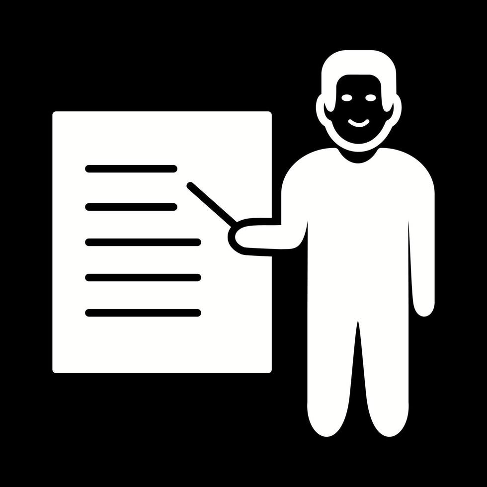 Unique Male Presenter Vector Icon