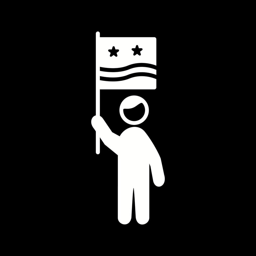 Raising Flag Vector Icon