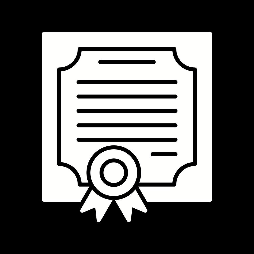 icono de vector de certificado