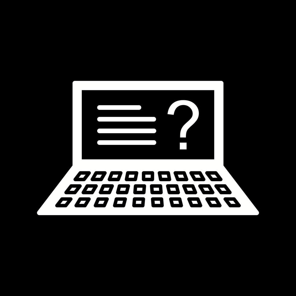 Unique Online Exam Vector Icon