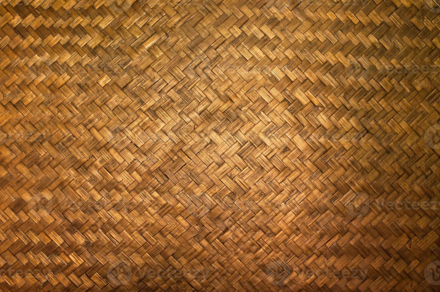 Dark Texture of bamboo handicraft detail , Pattern of Thai style bamboo handcraft texture background , vintage wall photo