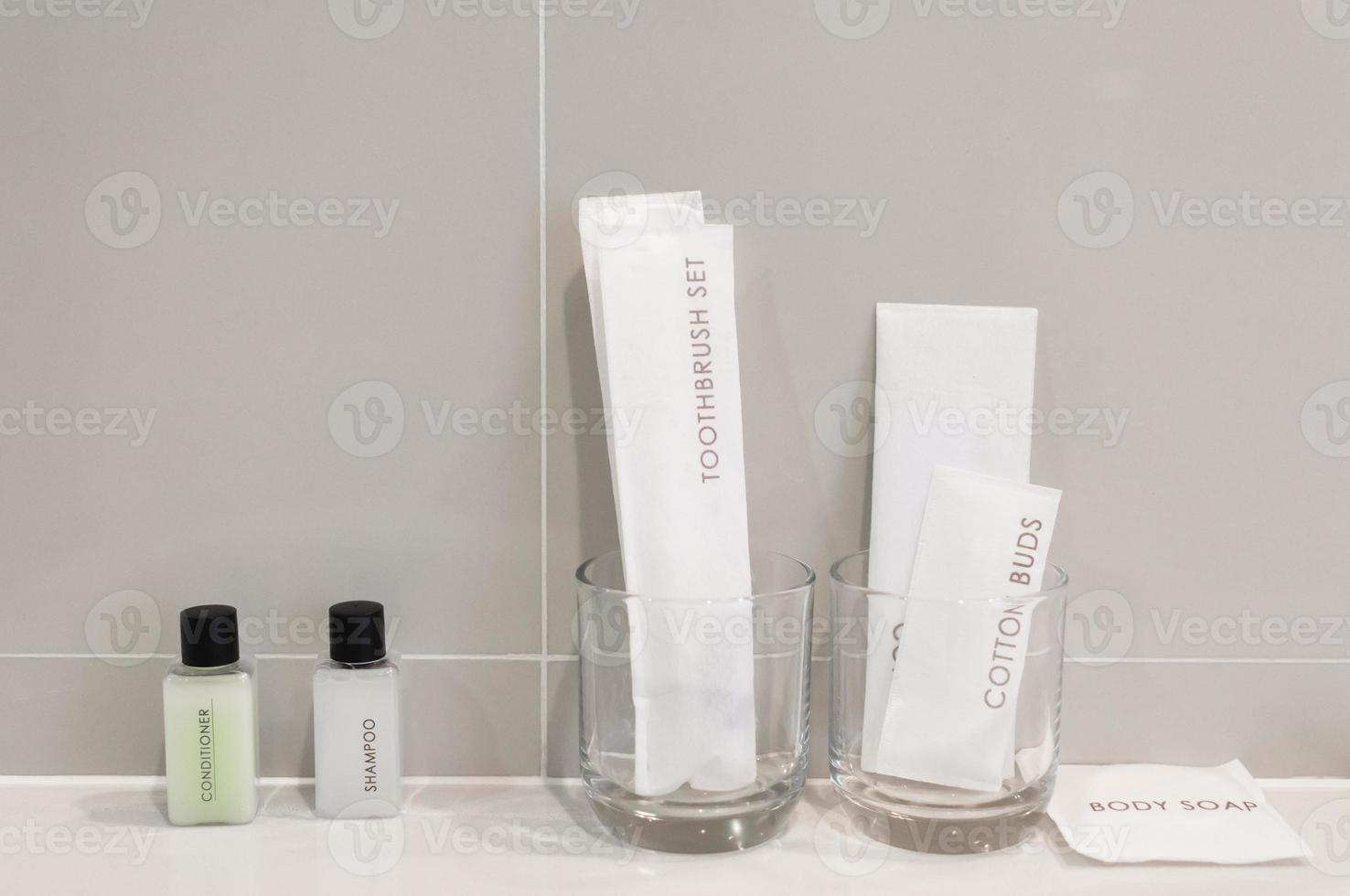 Amenities kit  in bathroom the hotel photo