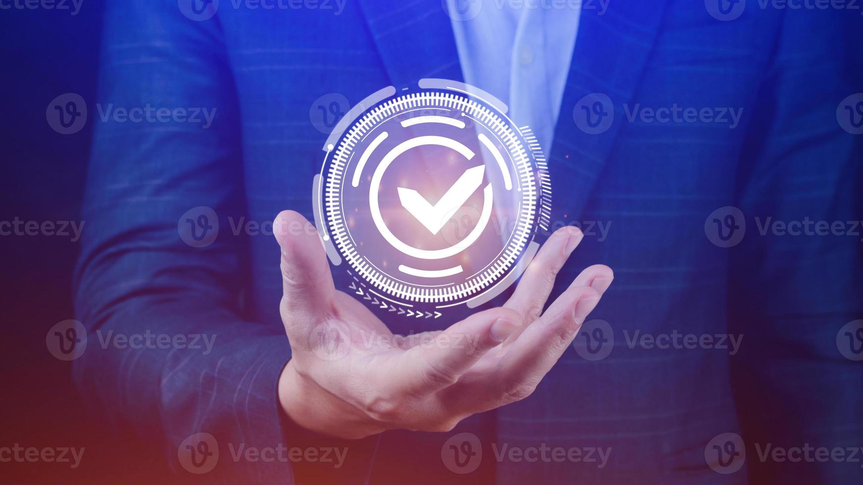 Quality Assurance Control Standards, Standards and Certification Concepts, Guaranteed Quality Guaranteed Service Standard Internet Technology Business Concept. photo