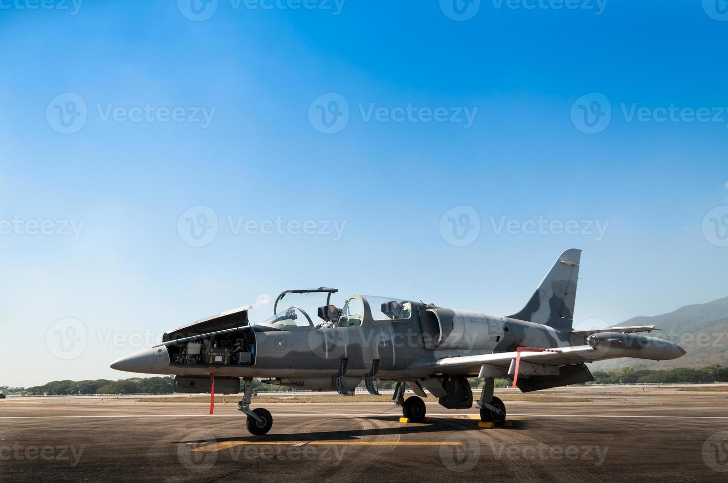 F-16 fighter jet plane of Royal air force ,aircraft on runway photo