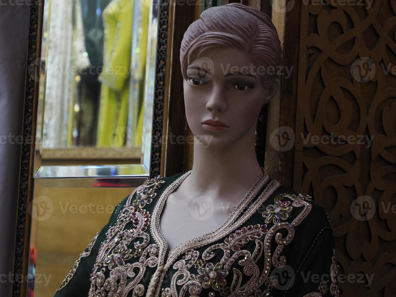 woman dress shop in fes Budget clothes boutique in Morocco photo