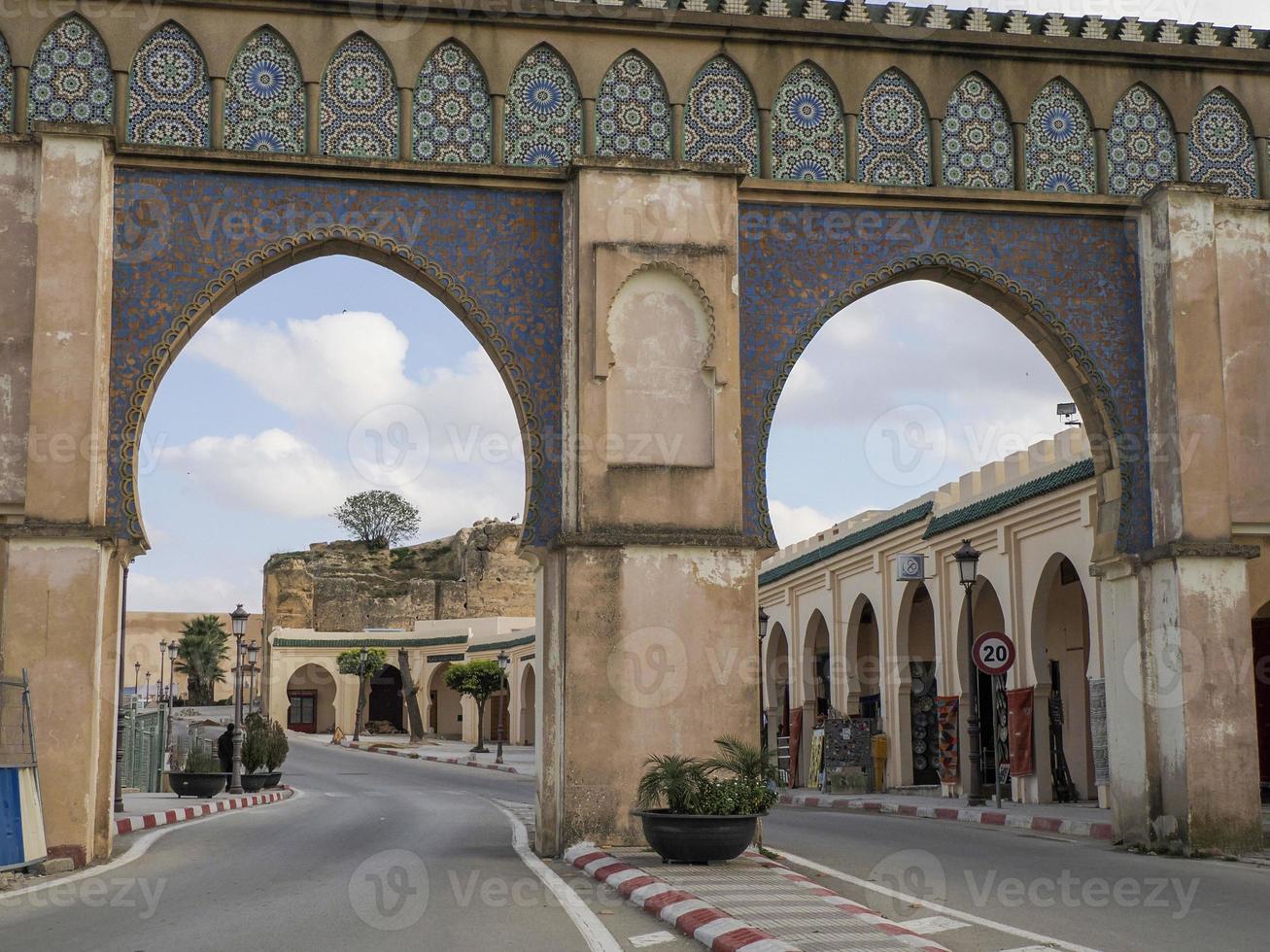 Panoramic view of Meknes, a city in Morocco which was founded in the 11th century by the Almoravids photo