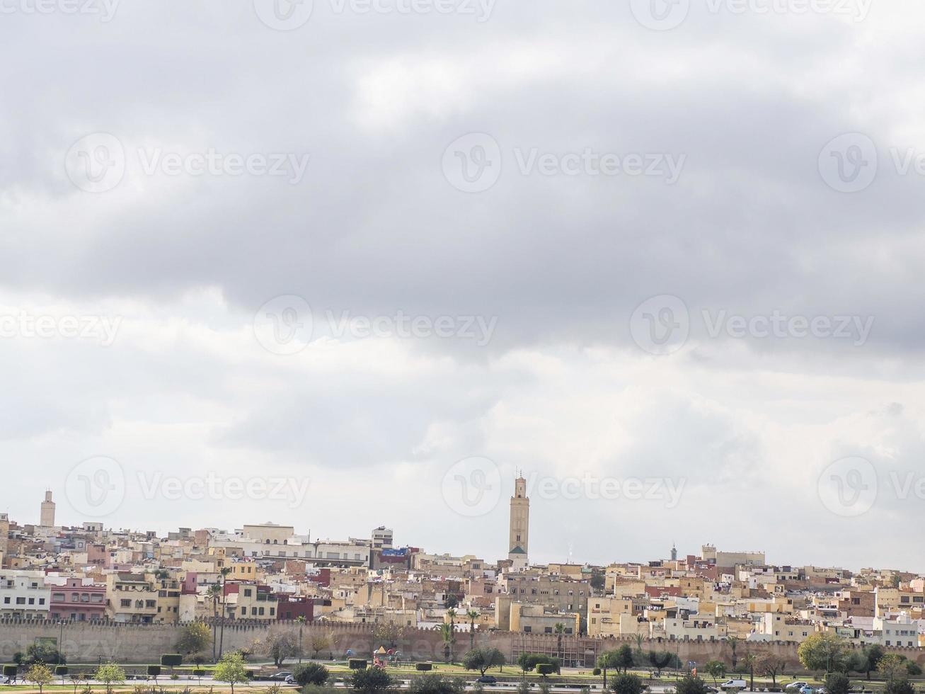 Panoramic view of Meknes, a city in Morocco which was founded in the 11th century by the Almoravids photo