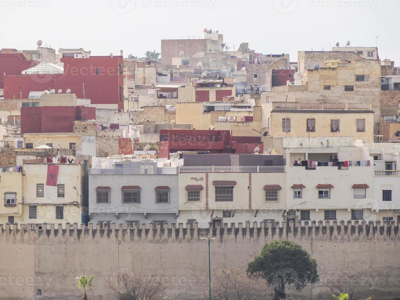 Panoramic view of Meknes, a city in Morocco which was founded in the 11th century by the Almoravids photo
