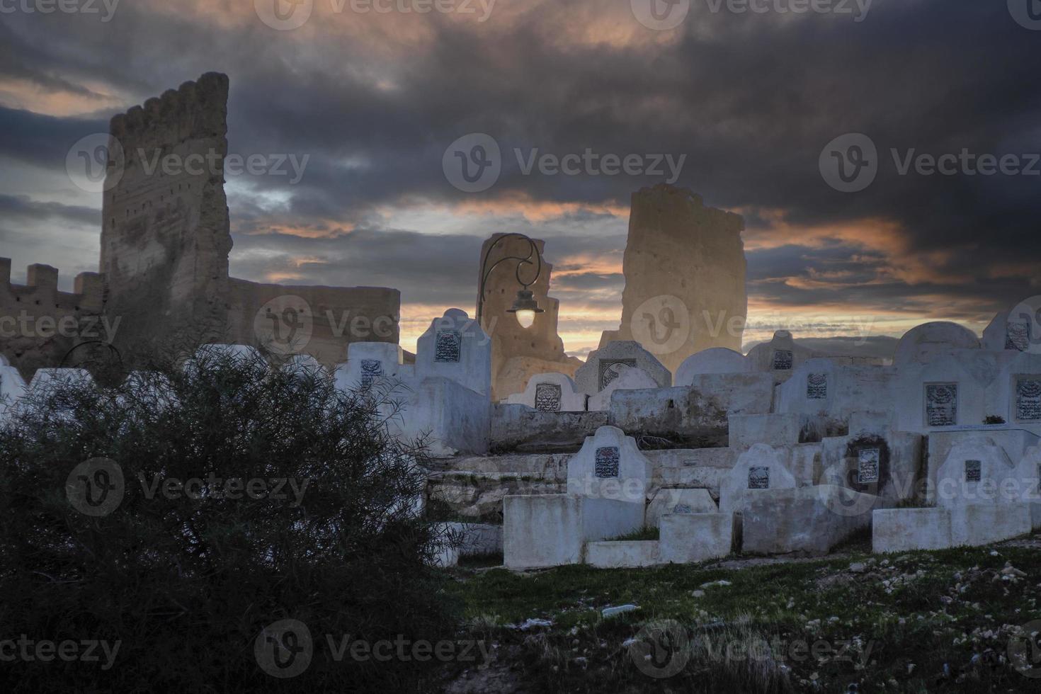 Old cemetery of fez el Bali medina Morocco. photo