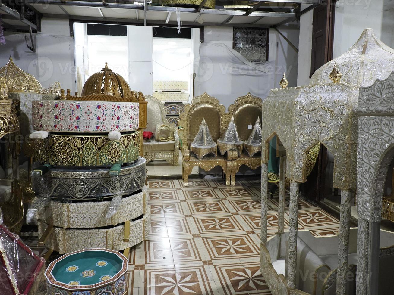 morocco fes wedding shop in medina photo