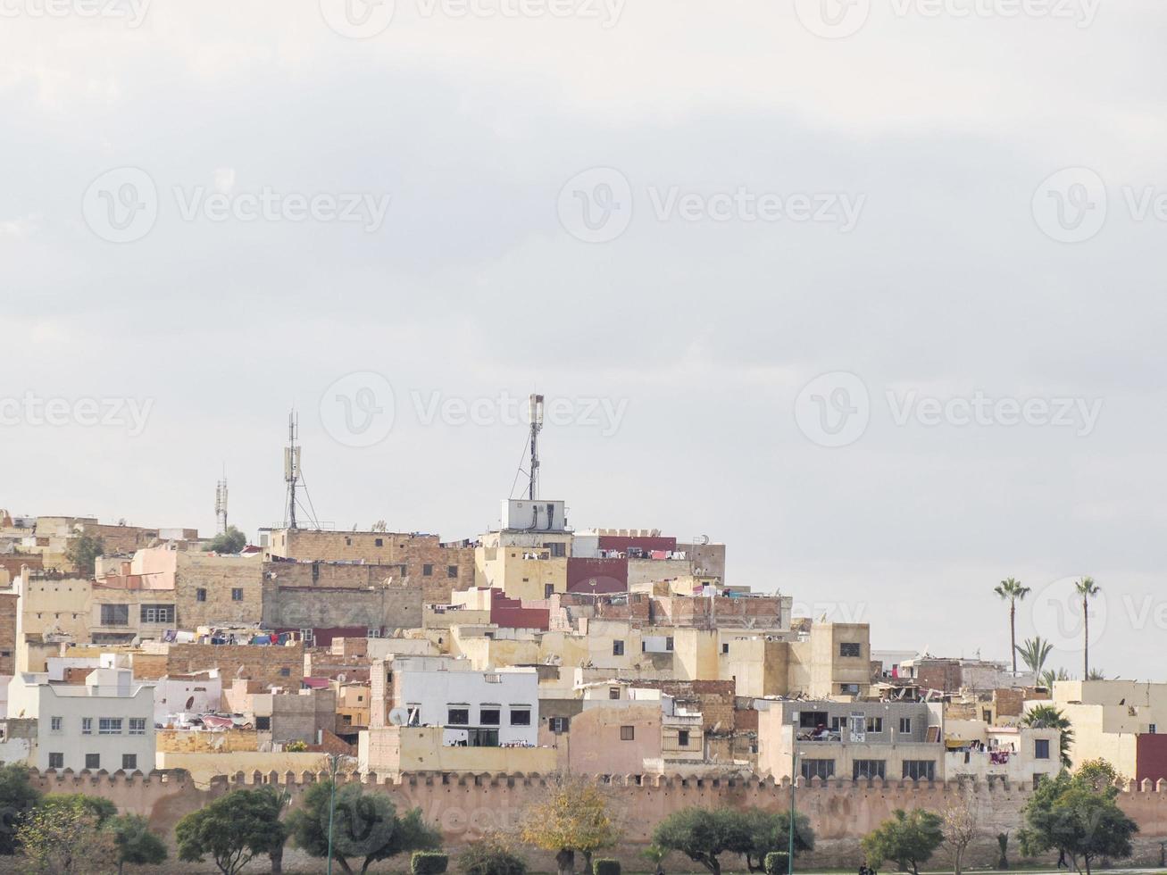 Panoramic view of Meknes, a city in Morocco which was founded in the 11th century by the Almoravids photo