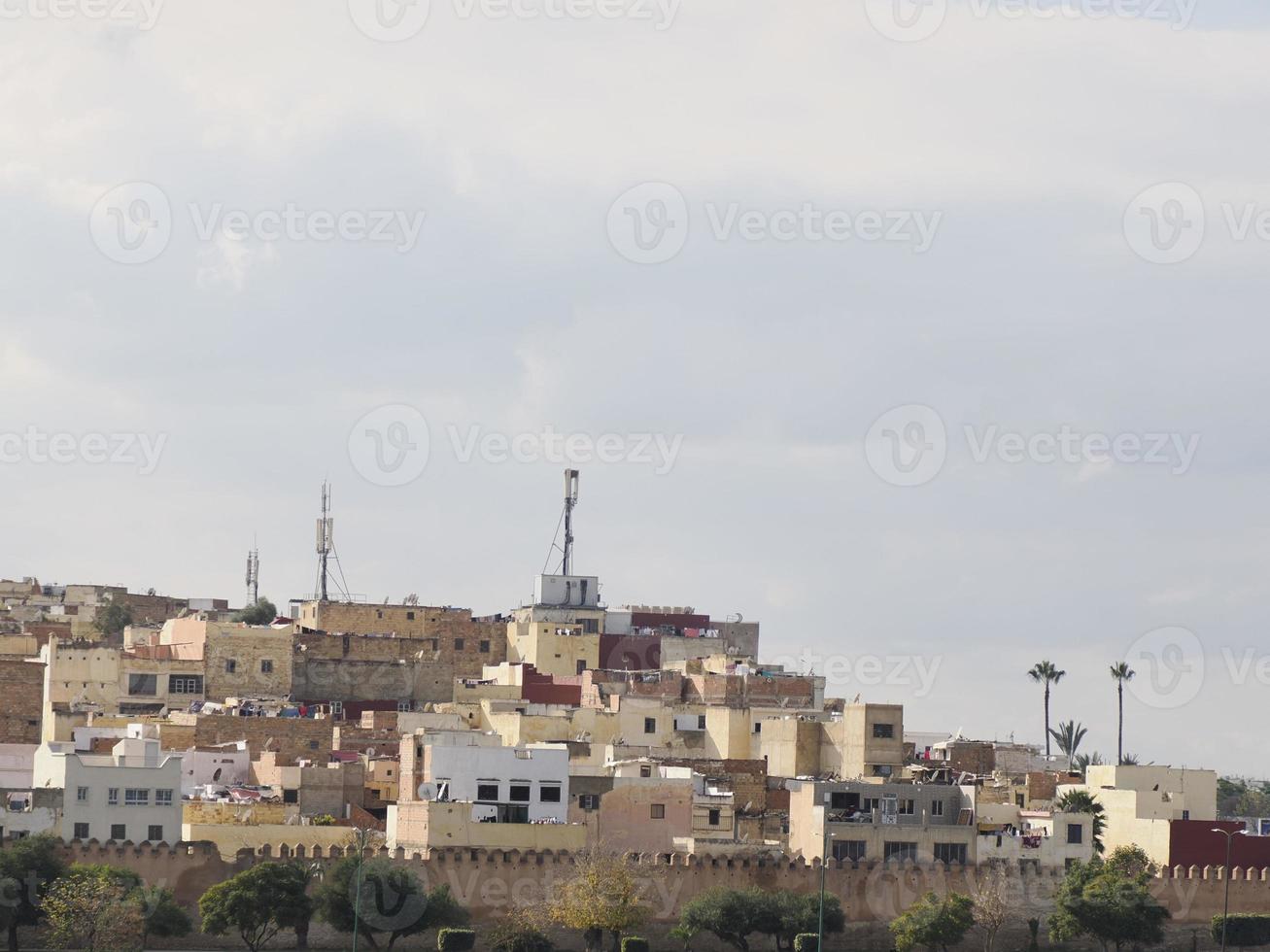 Panoramic view of Meknes, a city in Morocco which was founded in the 11th century by the Almoravids photo