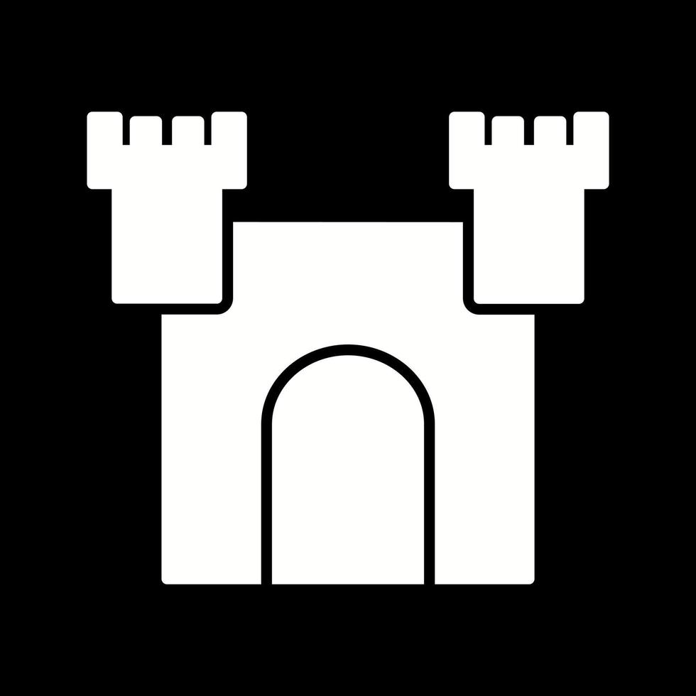 icono de vector de castillo único