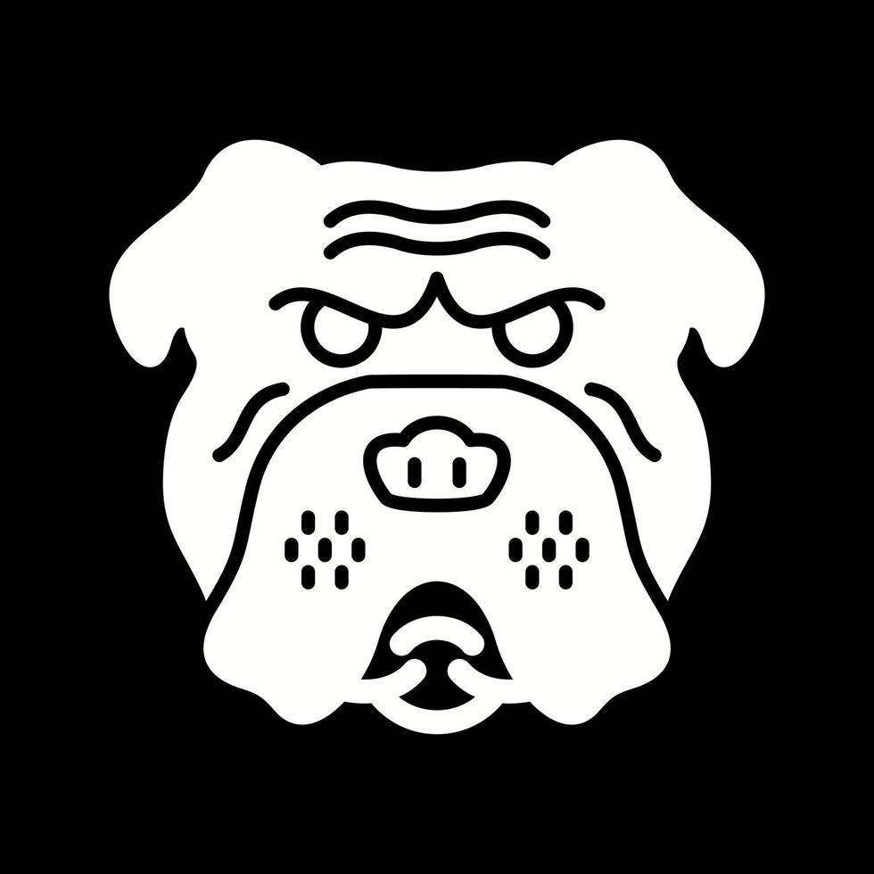 icono de vector de bulldog