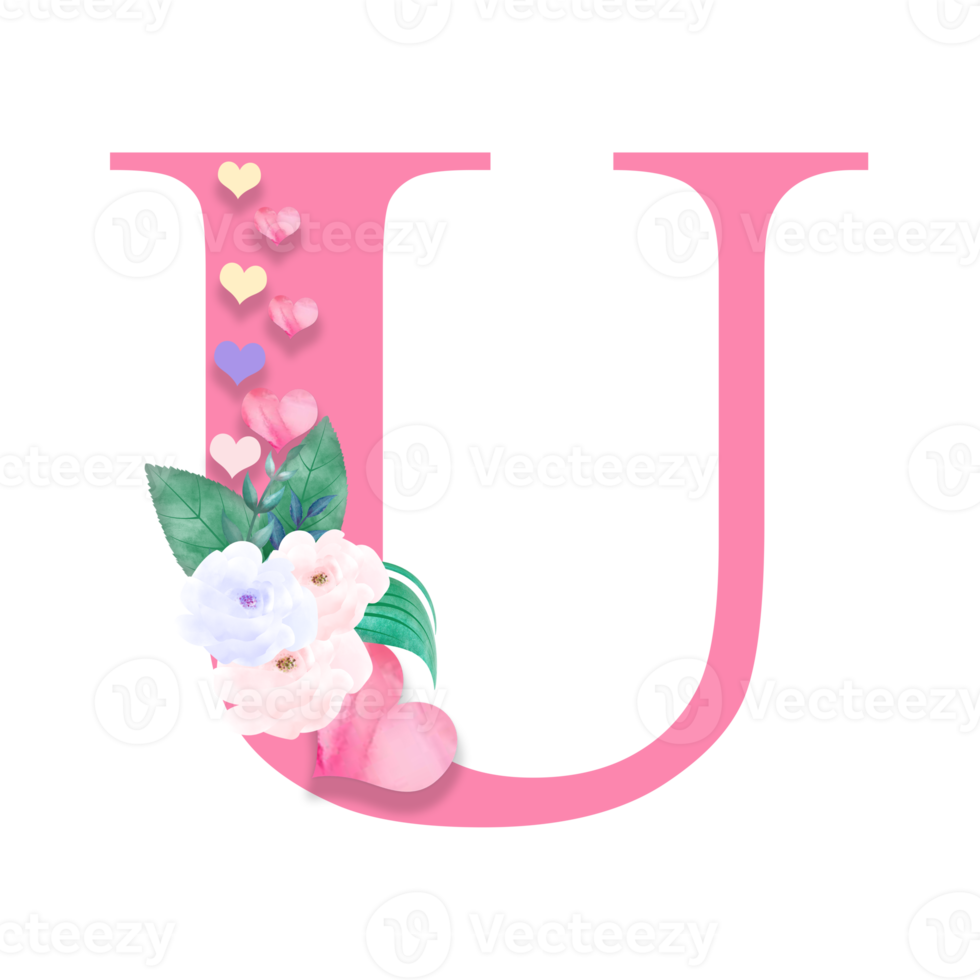 14th February, Valentine Alphabet Letter Design png