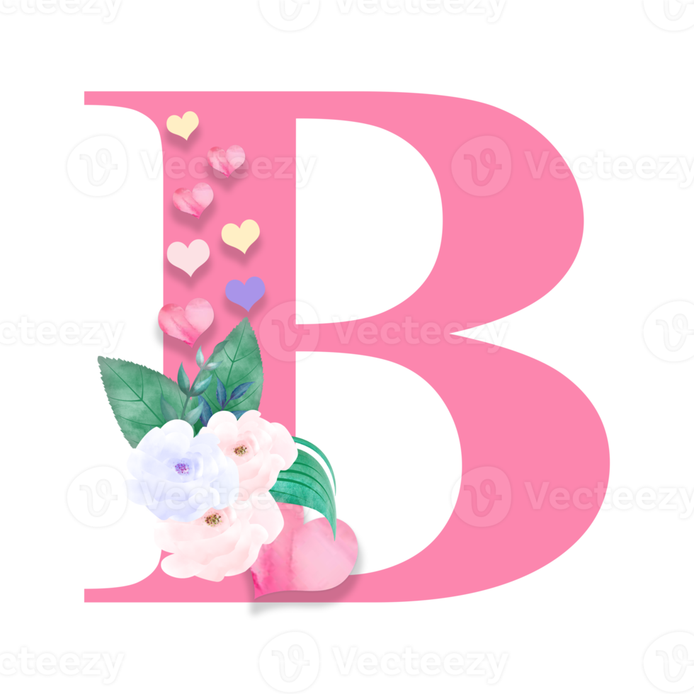 14th February, Valentine Alphabet Letter Design png