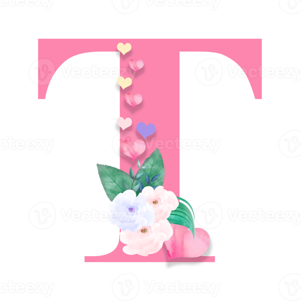 14th February, Valentine Alphabet Letter Design png