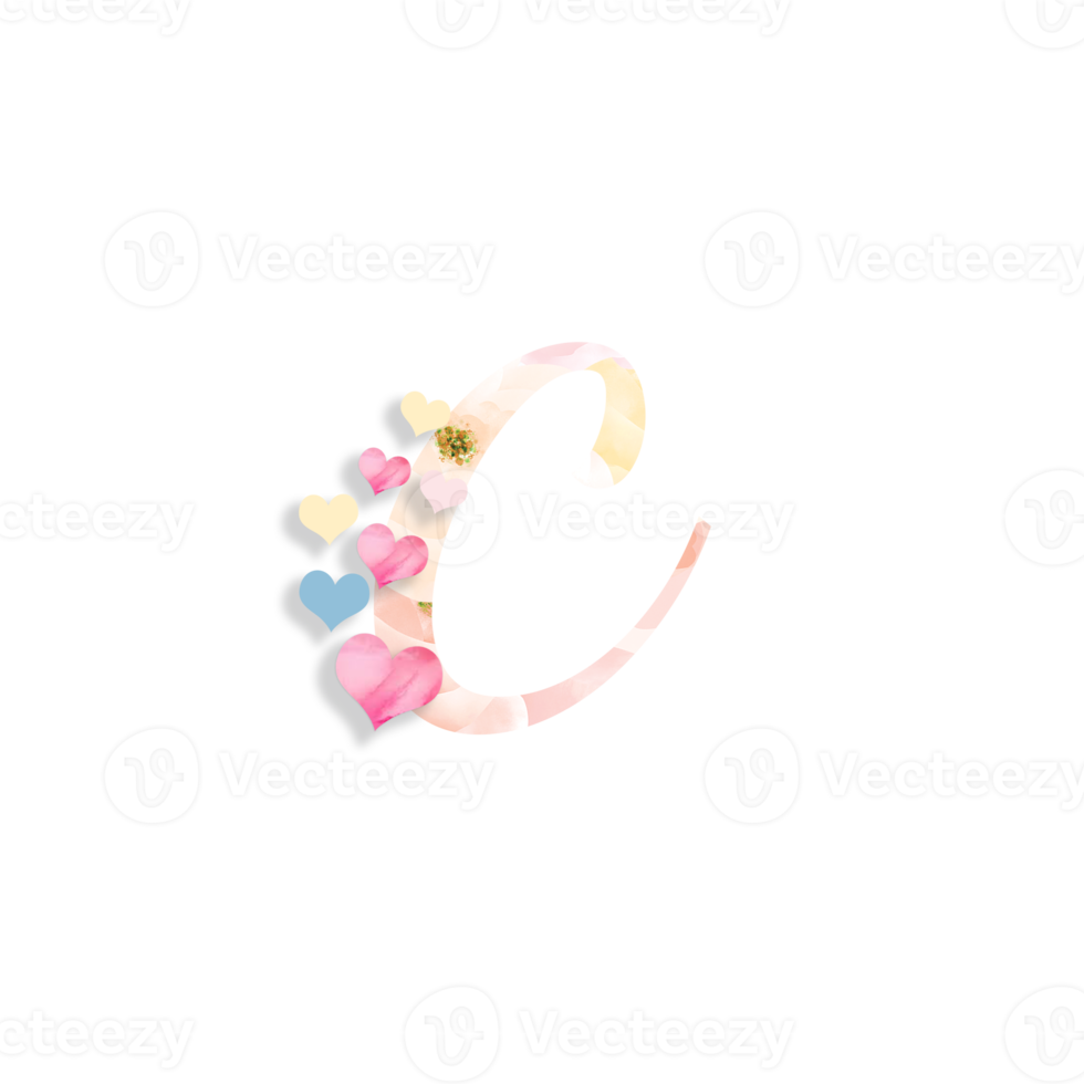 14th February, Valentine's Alphabet Letter Design png