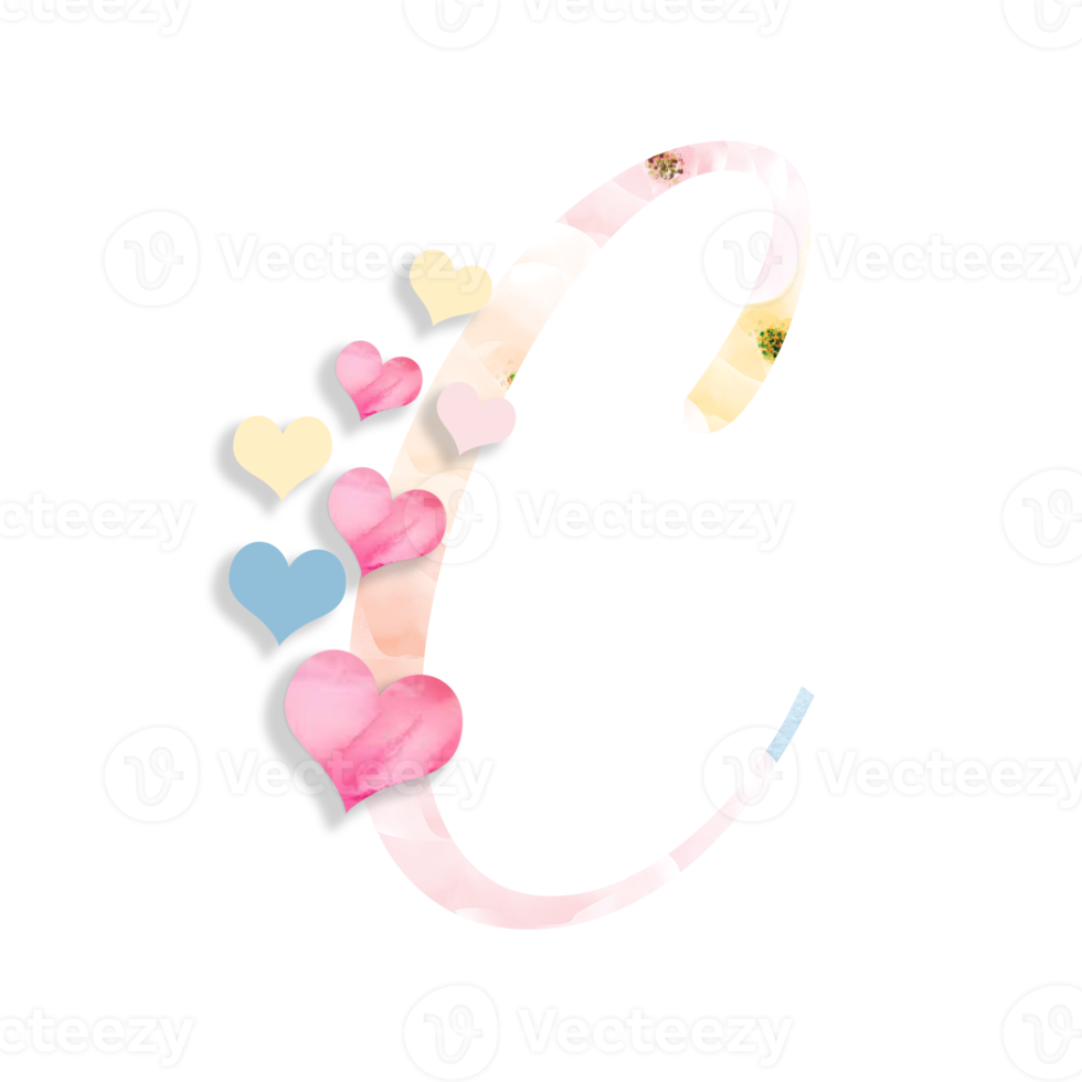 14th February, Valentine's Alphabet Letter Design png