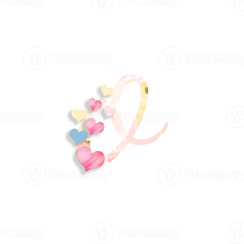 14th February, Valentine's Alphabet Letter Design png