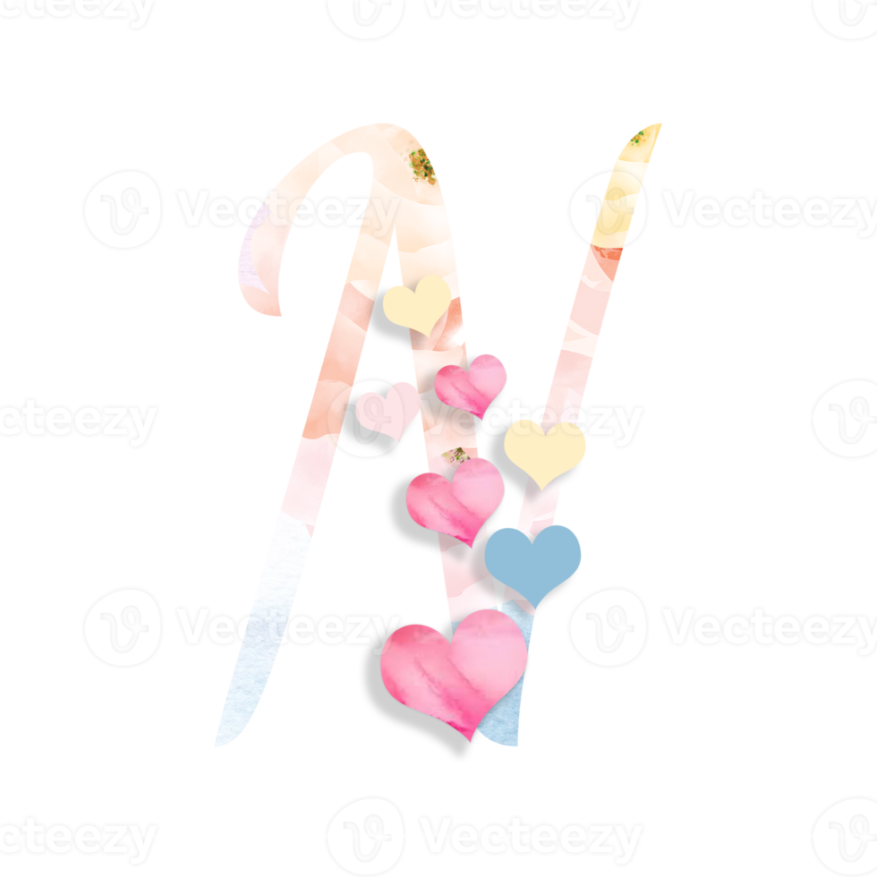 14th February, Valentine's Alphabet Letter Design png
