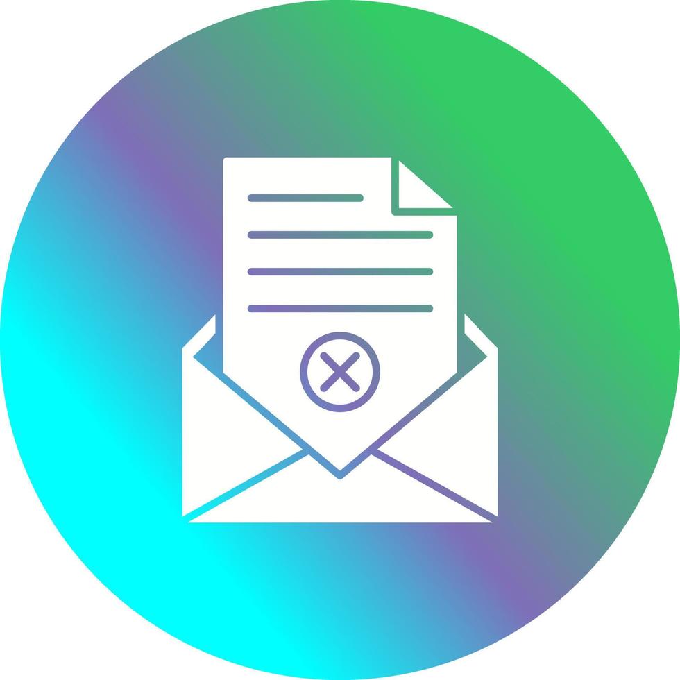Rejection Of A Letter Vector Icon