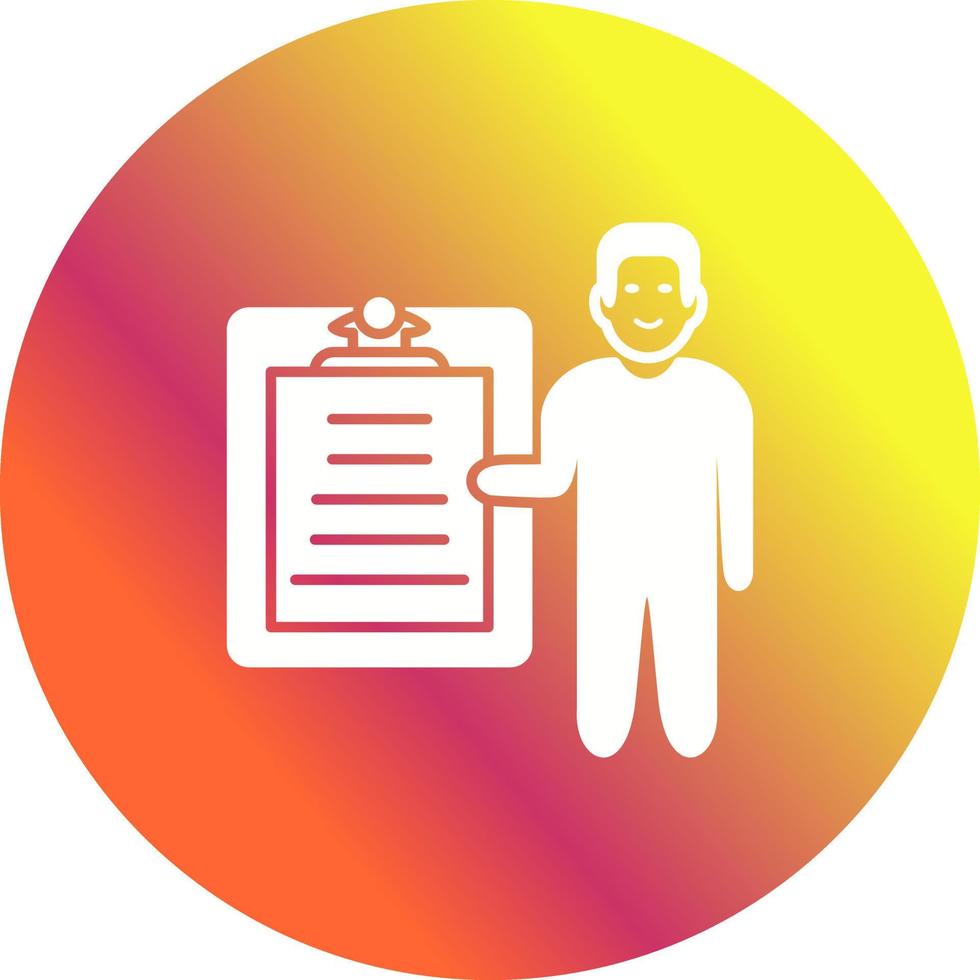 Unique Male Presenter Vector Icon