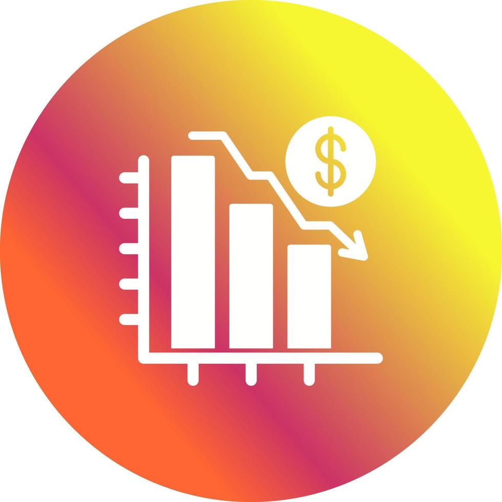Chart Down Vector Icon 19061699 Vector Art at Vecteezy