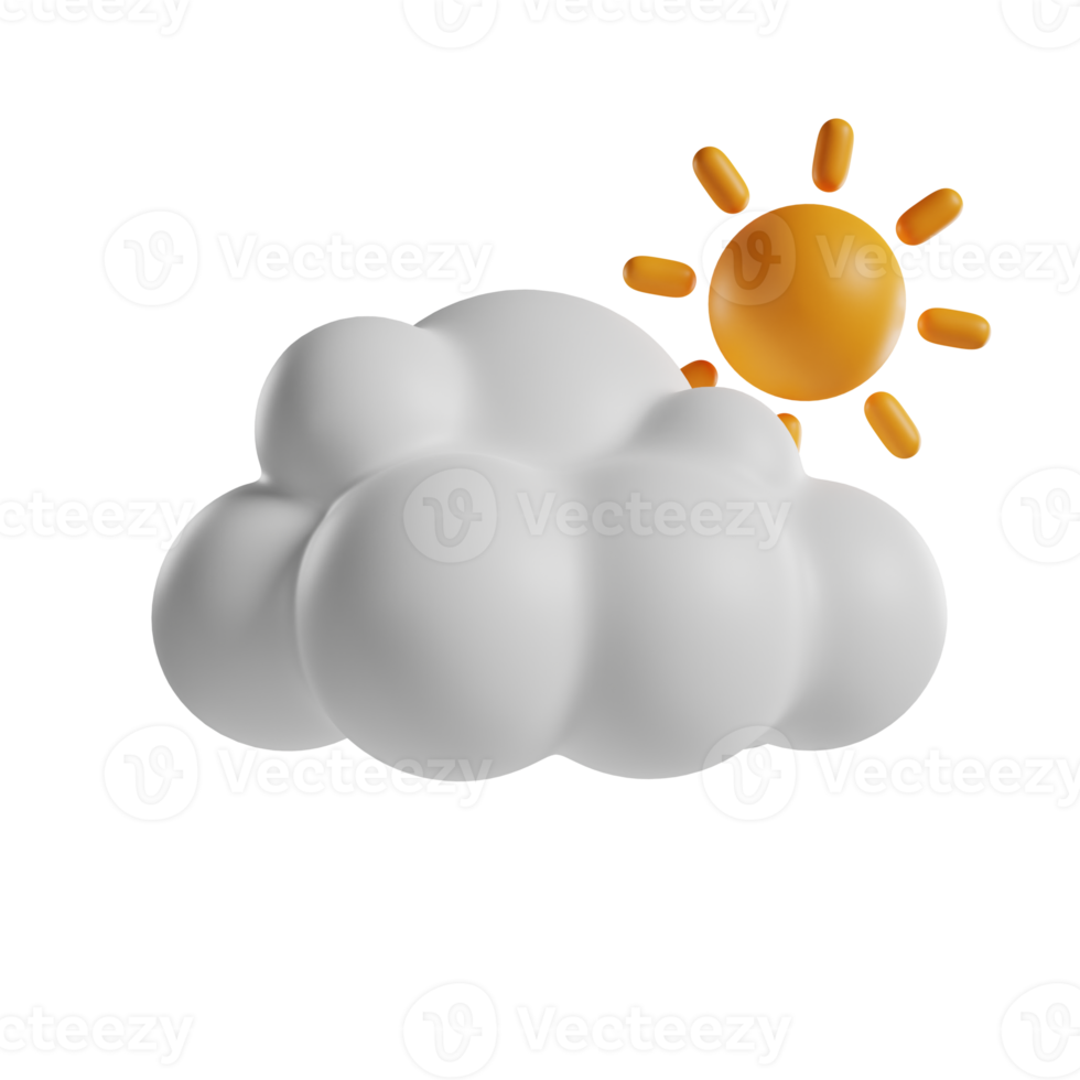 cloudy day 3d icon 19061828 PNG