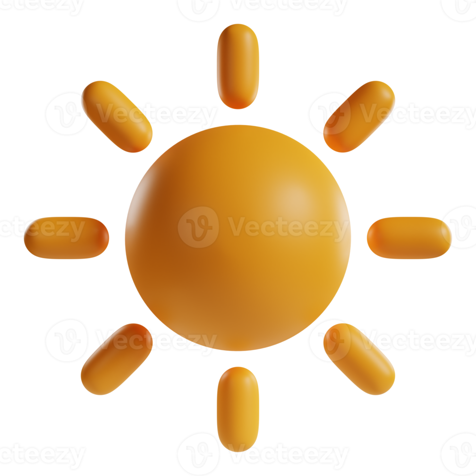 sun 3d icon png