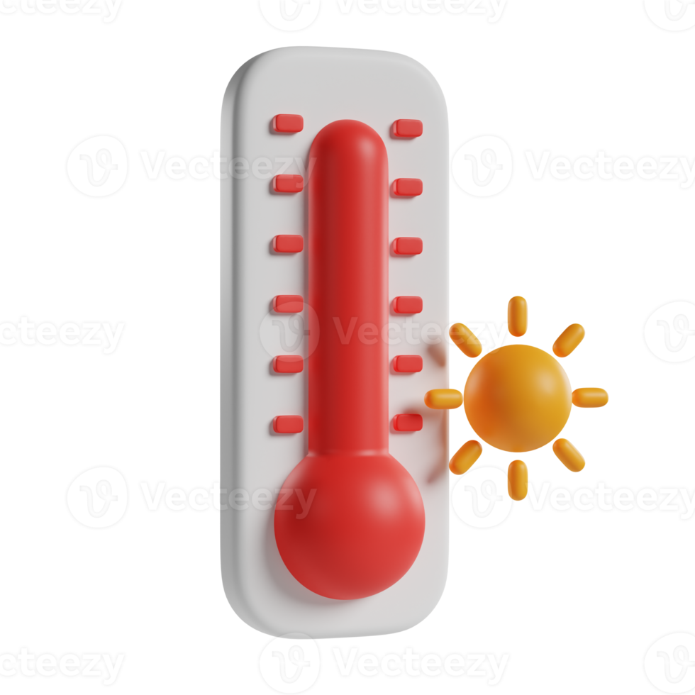 thermometer hot 3d icon png