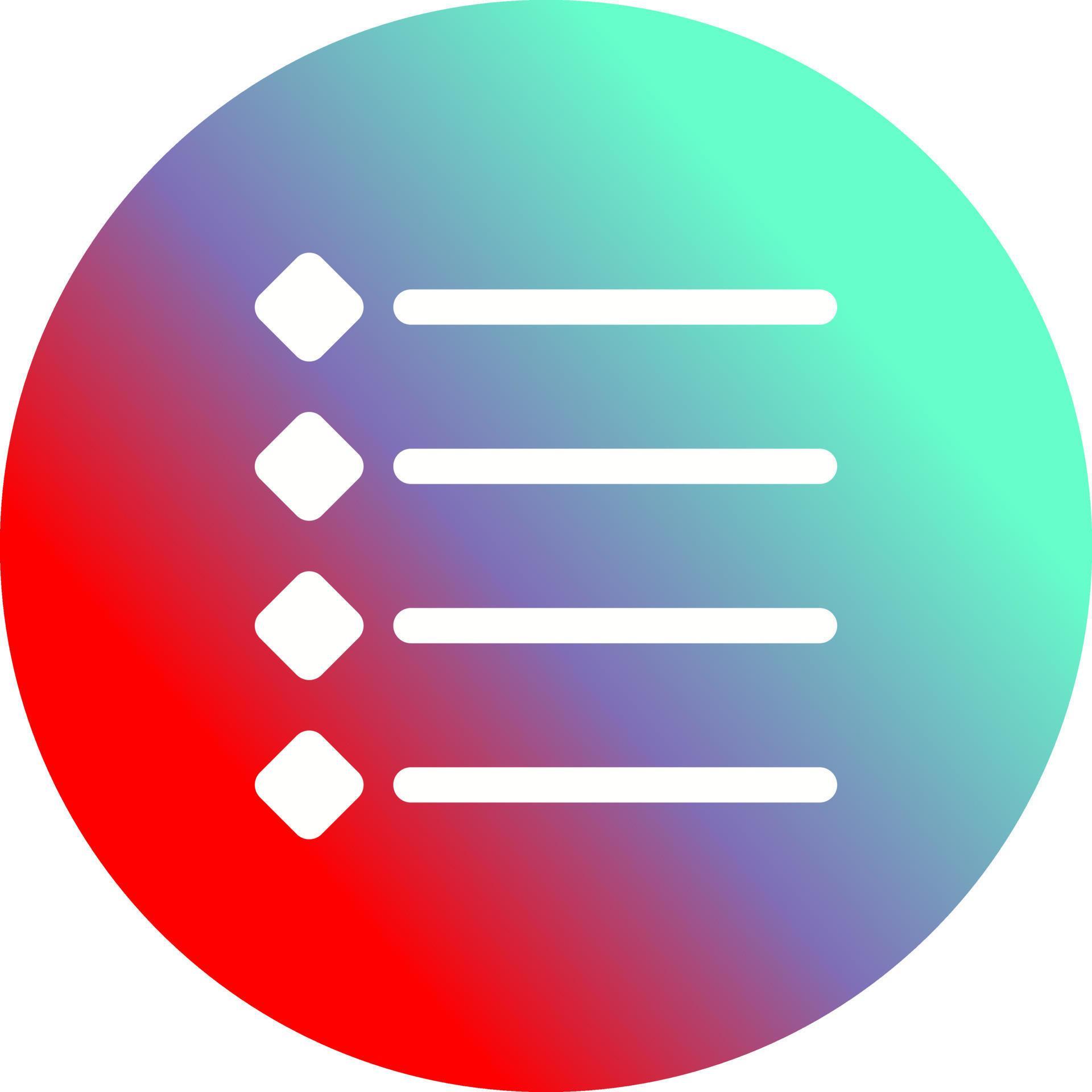 Unique Bulleted list Vector Icon 19062269 Vector Art at Vecteezy