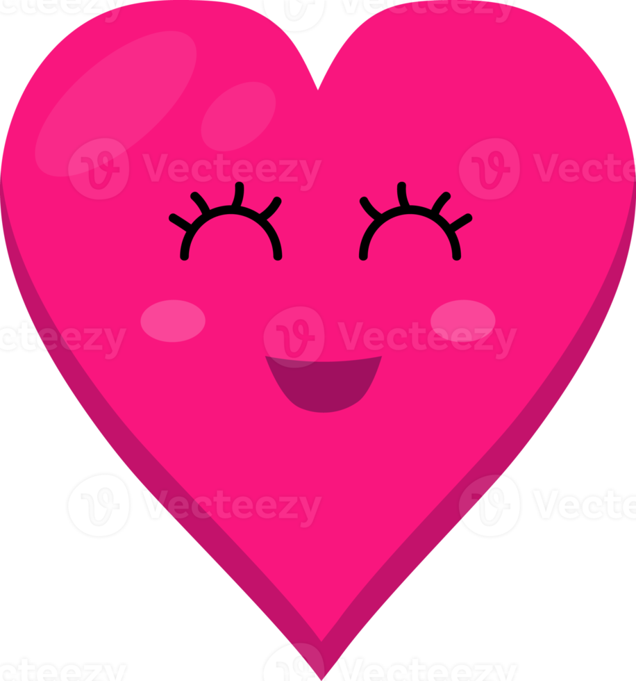 Smiling Emoticon Heart with Closed Eyes png