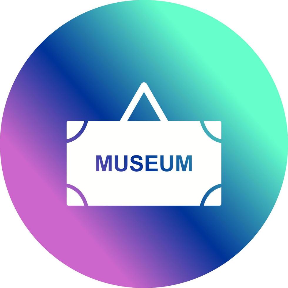 icono de vector de etiqueta de museo