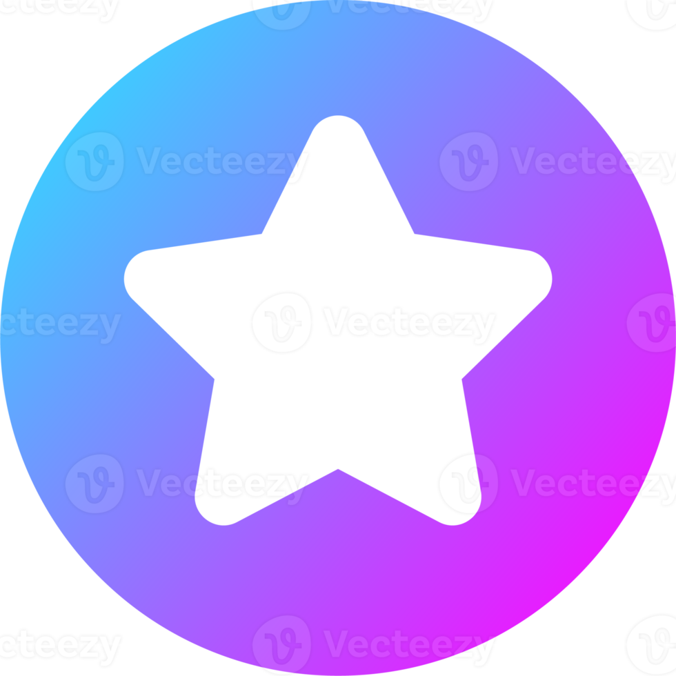 Star icon in gradient colors. Favourite signs illustration. png