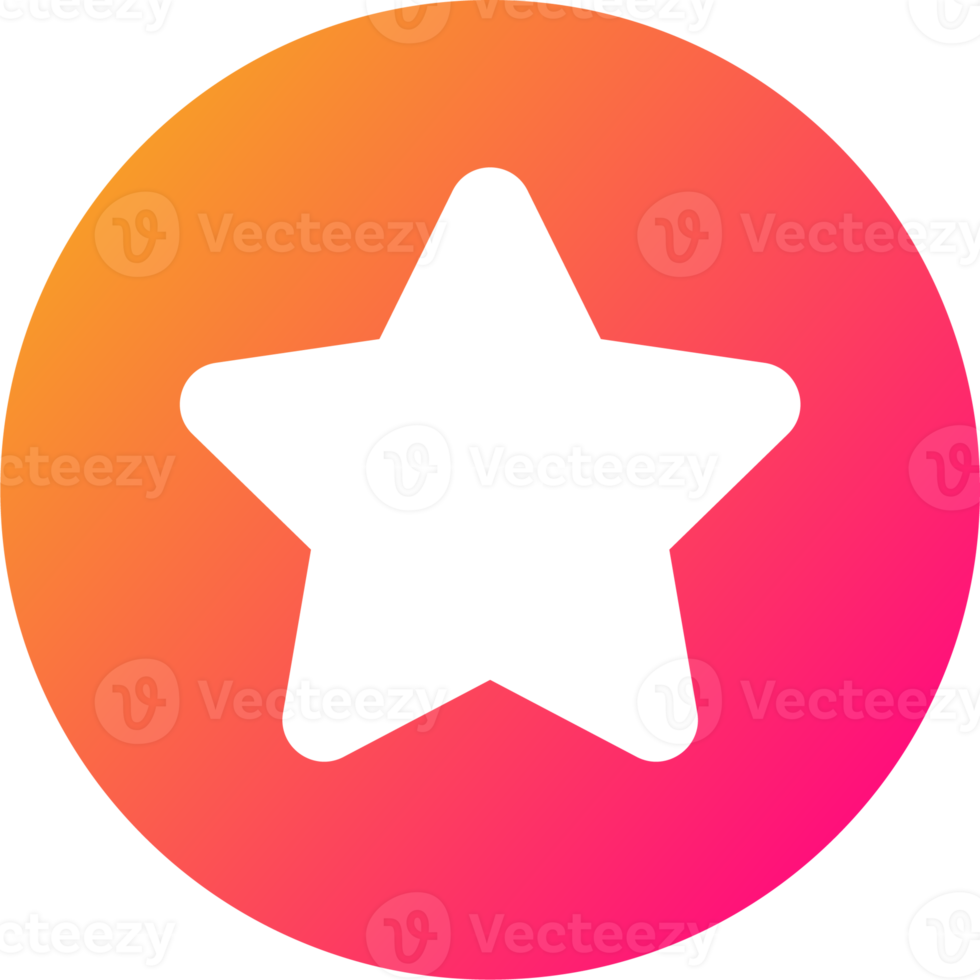 Star icon in gradient colors. Favourite signs illustration. png