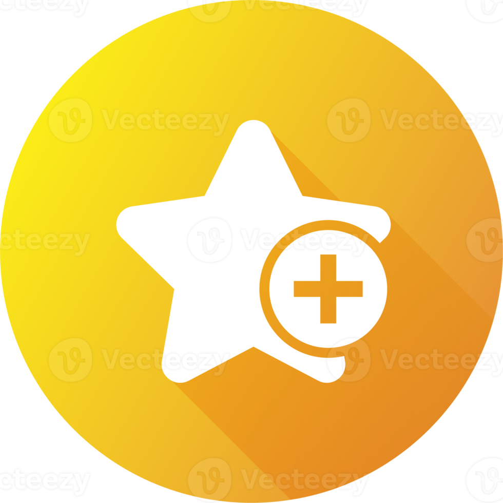 Star icon in flat design style. Favourite signs illustration. png