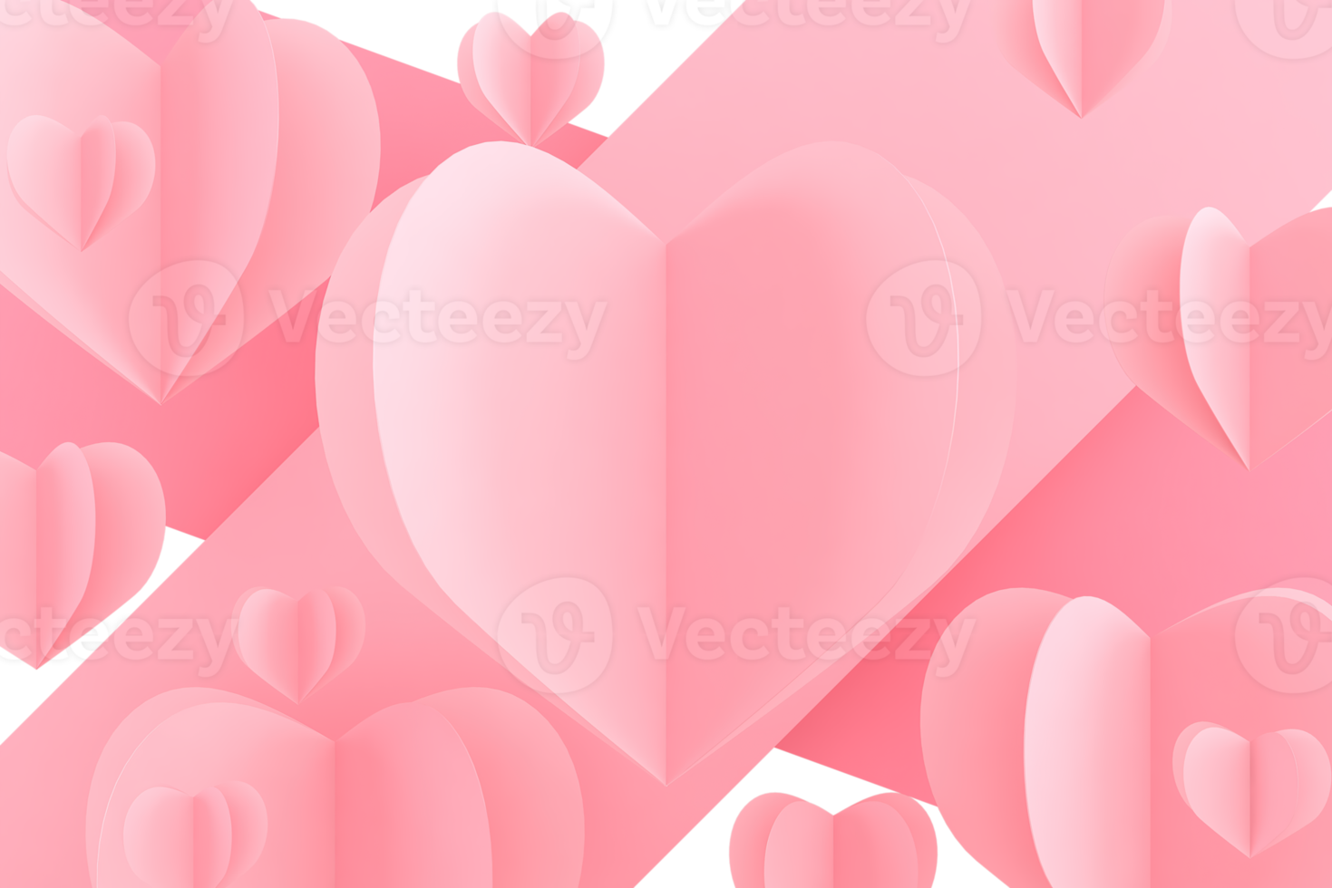 access element for Valentine's Day and Mother's Day greeting card, 3D rendering of celebrations on special days. png