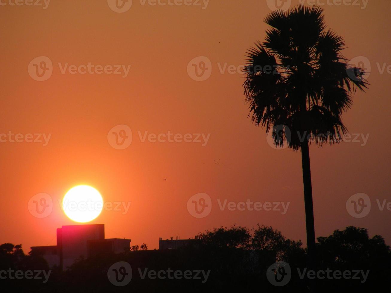 Sunset background stock photo