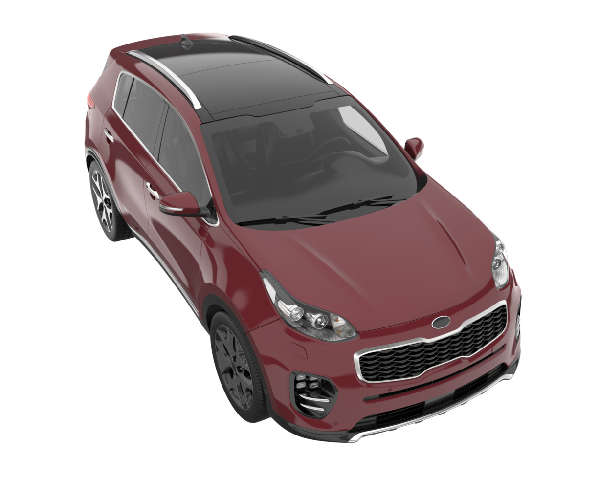 Realistic SUV isolated on transparent background. 3d rendering - illustration png