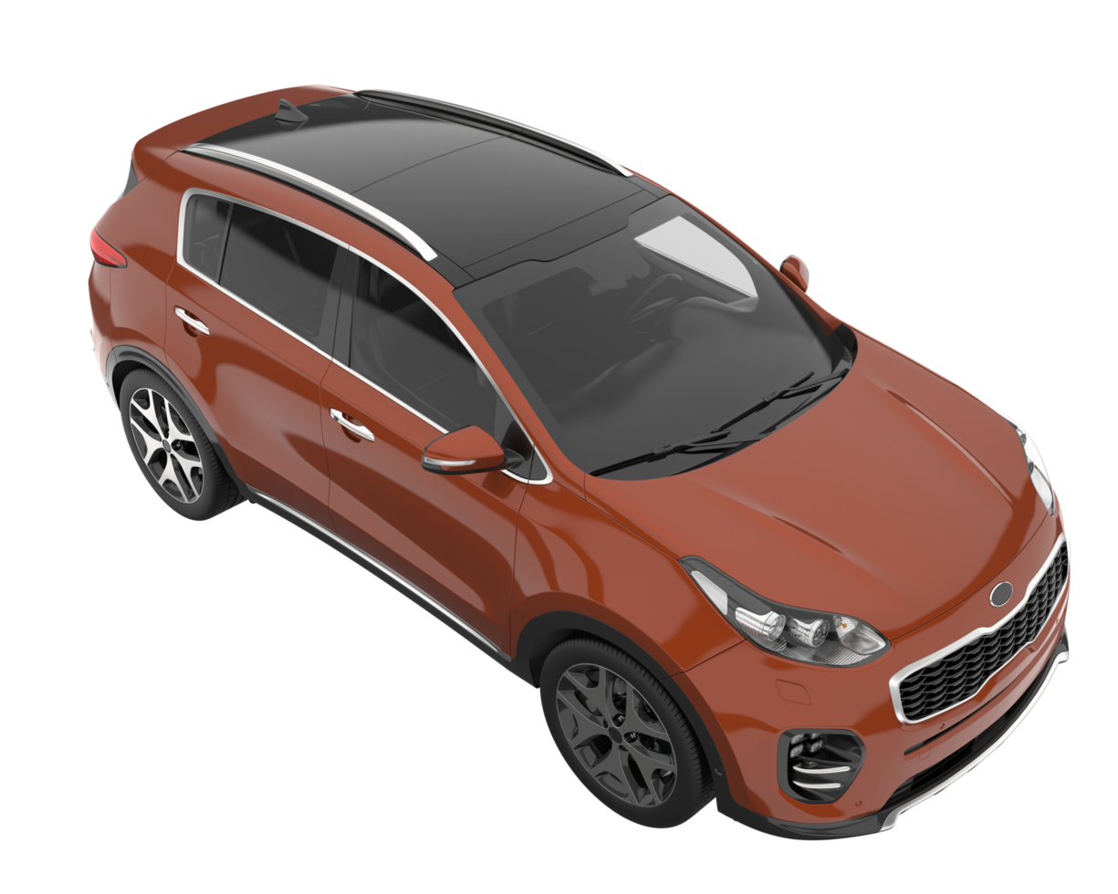 Realistic SUV isolated on transparent background. 3d rendering - illustration png