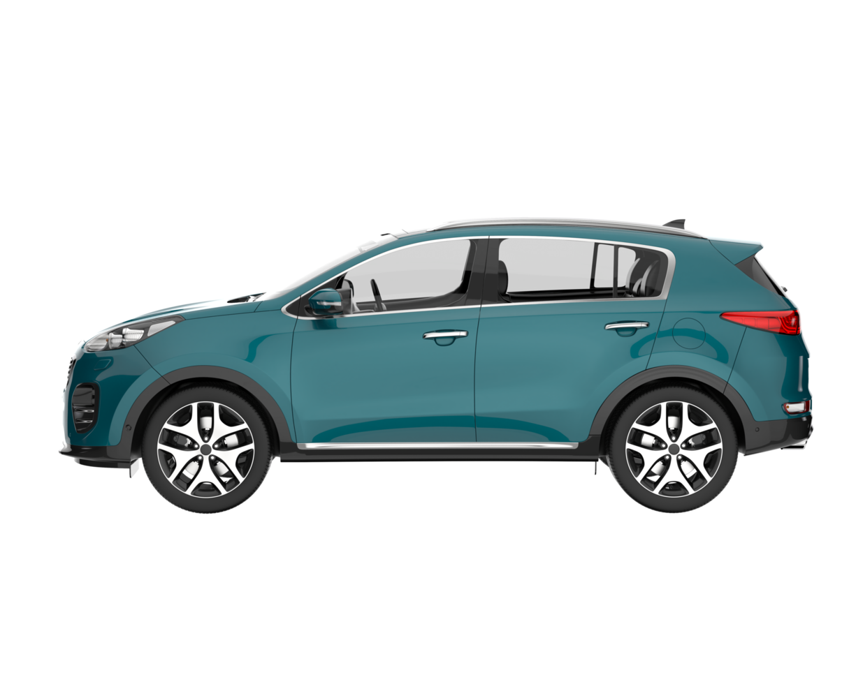 Realistic SUV isolated on transparent background. 3d rendering - illustration png