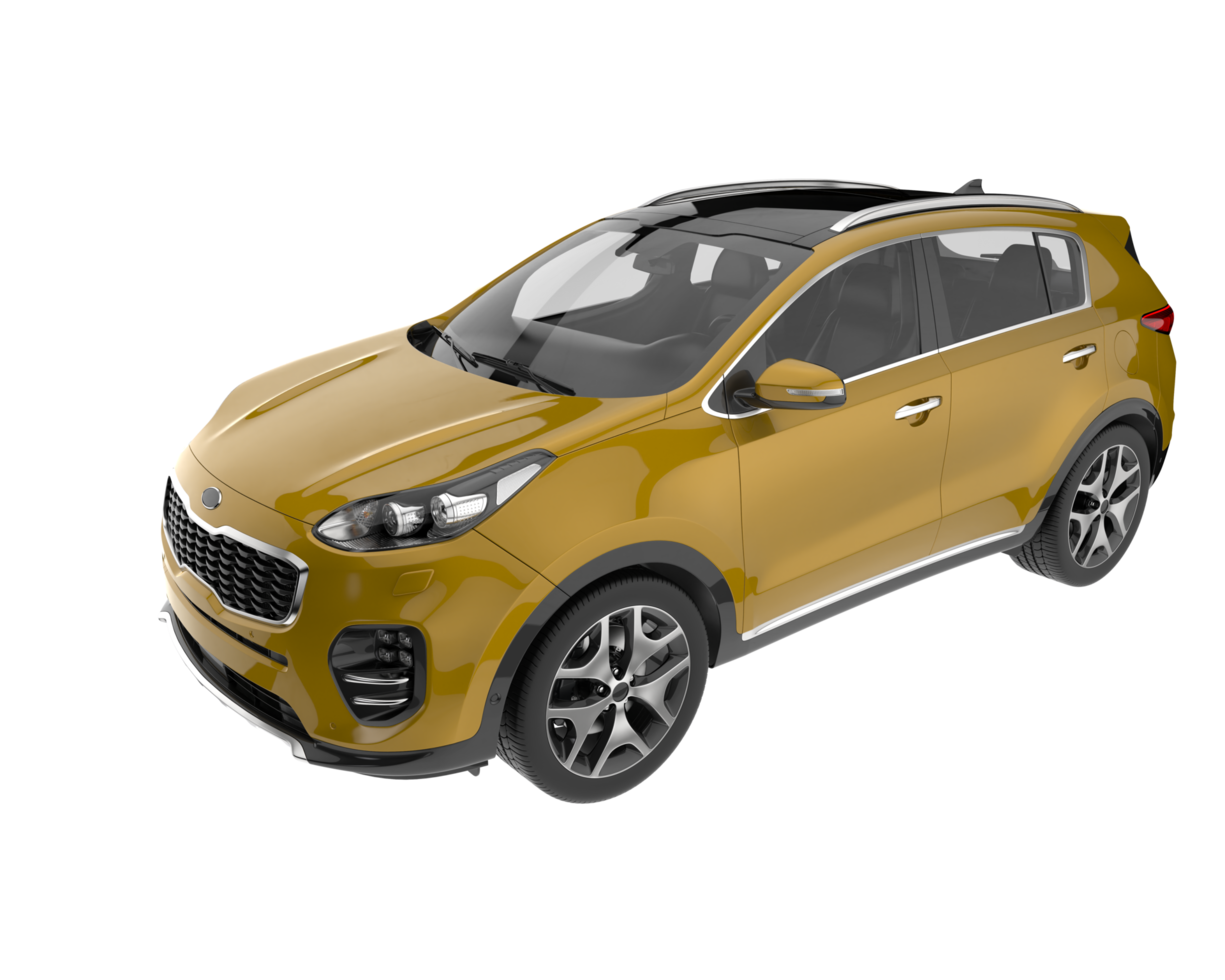 Realistic SUV isolated on transparent background. 3d rendering - illustration png