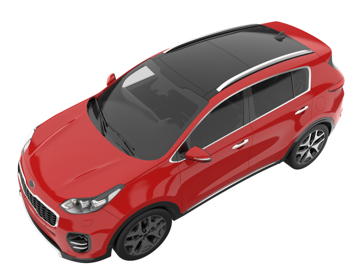 Realistic SUV isolated on transparent background. 3d rendering - illustration png