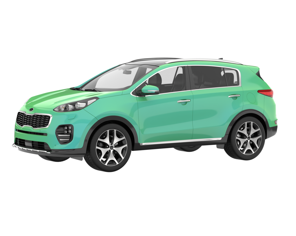 Realistic SUV isolated on transparent background. 3d rendering - illustration png
