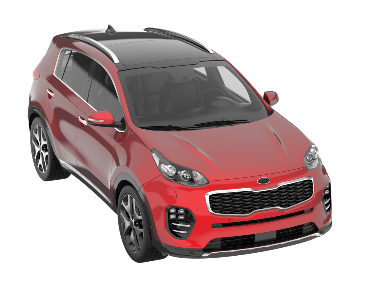 Realistic SUV isolated on transparent background. 3d rendering - illustration png