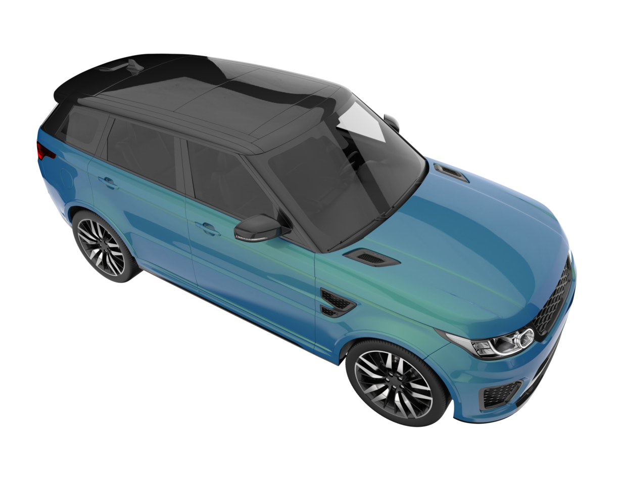 Realistic SUV isolated on transparent background. 3d rendering - illustration png