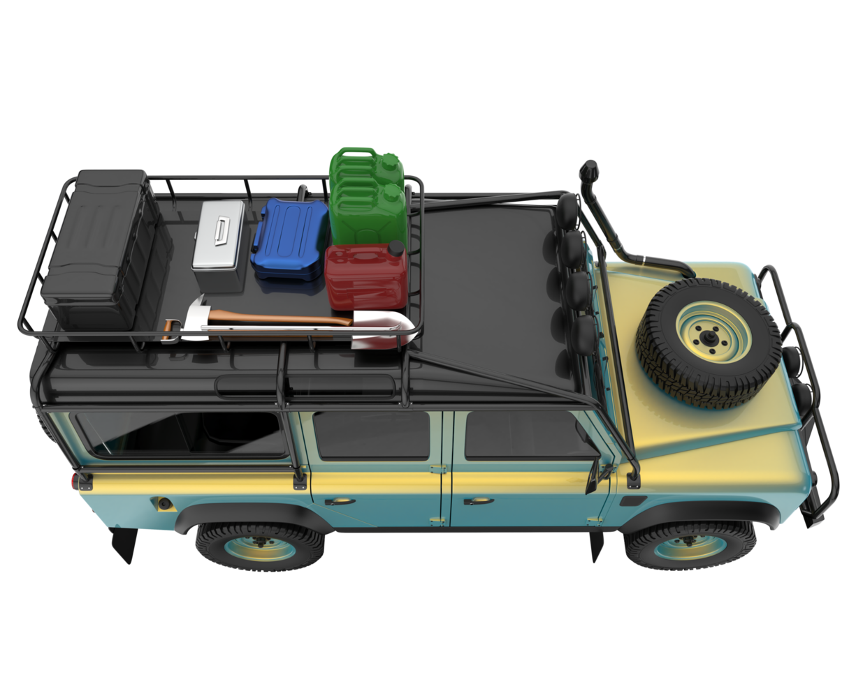 Realistic SUV isolated on transparent background. 3d rendering - illustration png