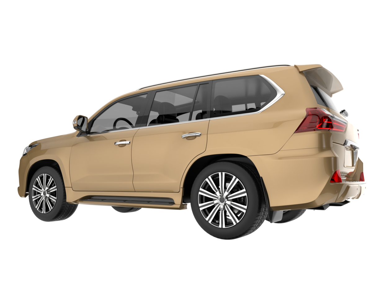 Realistic SUV isolated on transparent background. 3d rendering - illustration png