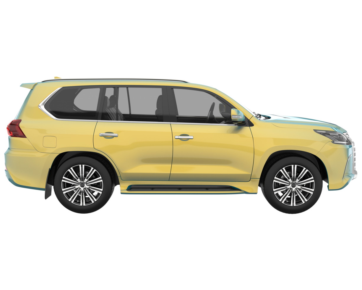 Realistic SUV isolated on transparent background. 3d rendering - illustration png